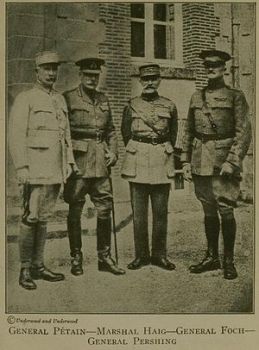 Foch, Petain, Haig, Pershing July 1918