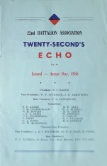 22nd ECHO - 1958 cover