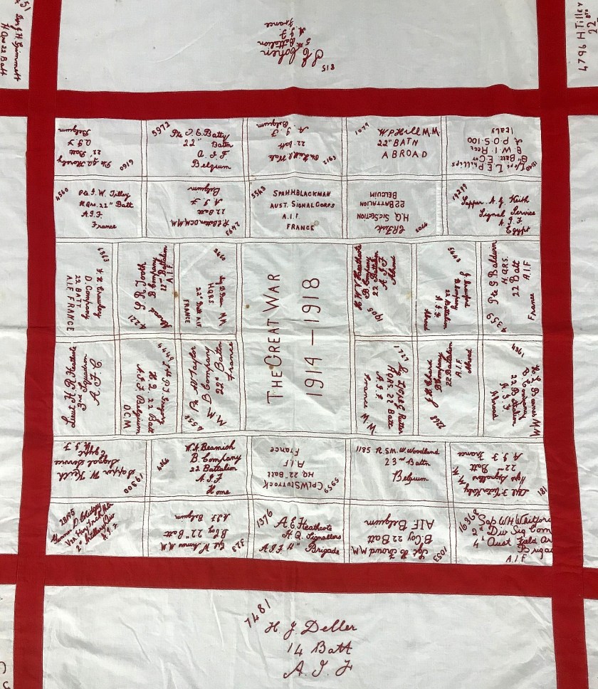 Embroidery centre facing right